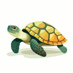 Turtle in cartoon, doodle style. Isolated 2d vector illustration in logo, icon, sketch style, Eps 10. AI Generative
