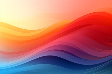 Abstract color gradient background. Red, blue, yellow, orange wavy color texture. Abstract gradient wave color for banner, web background or backdrop. Generative AI