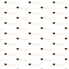 seamless pattern hand drown on a transparent background, pantone peach fuzz color doodle style vector illustration