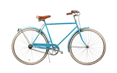 Serene Cycling Pedaling Through Blue on a White or Clear Surface PNG Transparent Background