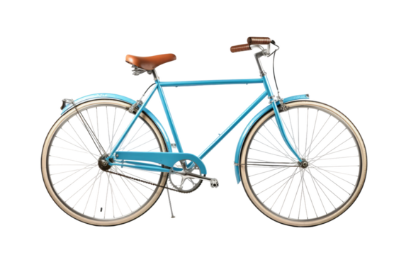 Serene Cycling Pedaling Through Blue on a White or Clear Surface PNG Transparent Background