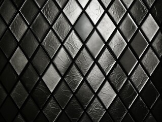 Abstract black glass pattern with metallic textures on a reflective surface. Hyper-realistic, high-resolution stock image with sleek, futuristic design. Minimalist, geometric shapes