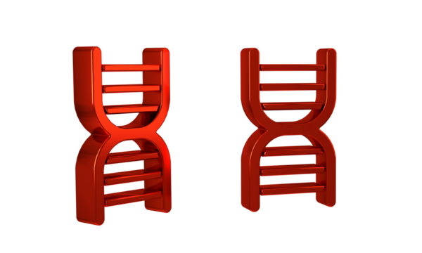 Red DNA symbol icon isolated on transparent background. - Powered by Adobe