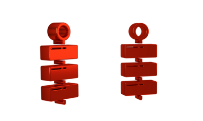 Red Firework icon isolated on transparent background. Concept of fun party. Explosive pyrotechnic symbol.