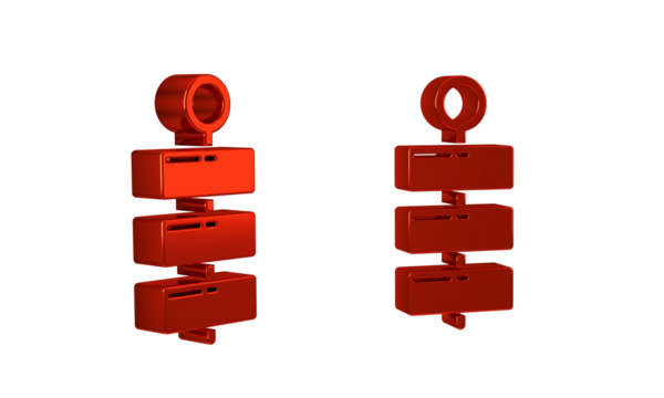 Red Firework icon isolated on transparent background. Concept of fun party. Explosive pyrotechnic symbol.