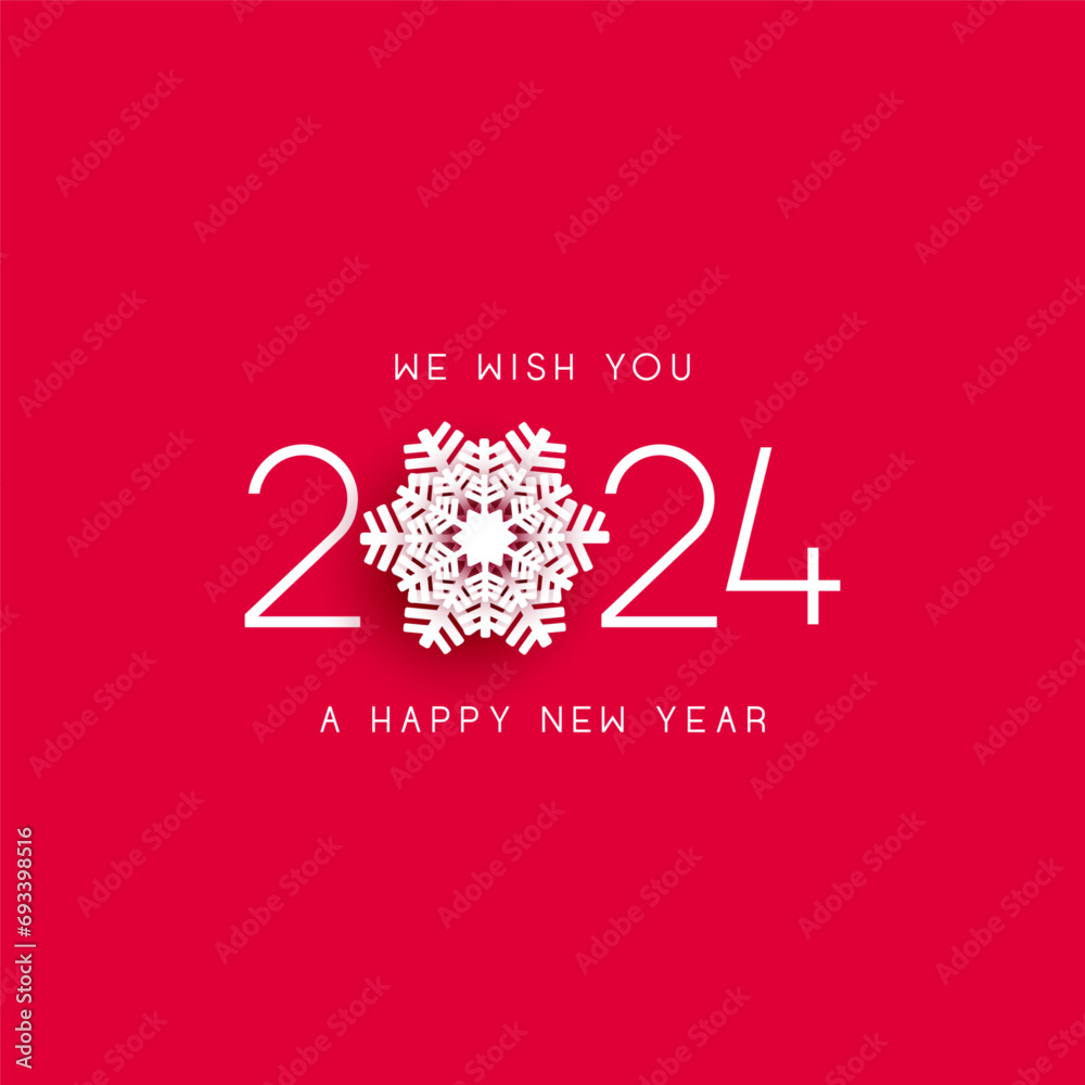 Poster minimal happy new year background design