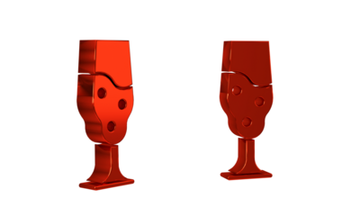 Red Wine glass icon isolated on transparent background. Wineglass icon. Goblet symbol. Glassware sign. Happy Easter.