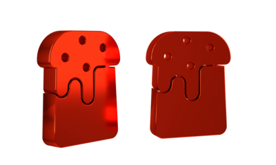 Red Easter cake icon isolated on transparent background. Happy Easter.