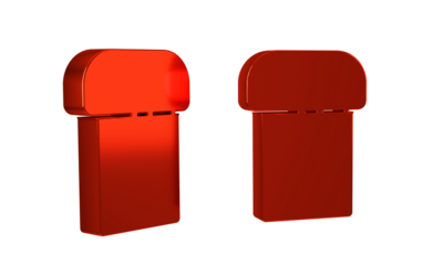 Red Easter cake icon isolated on transparent background. Happy Easter.