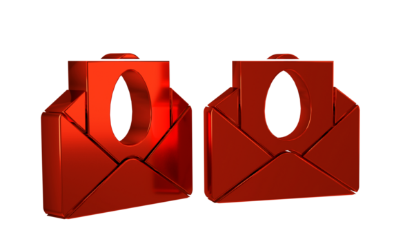 Red Greeting card with Happy Easter icon isolated on transparent background. Celebration poster template for invitation or greeting card.