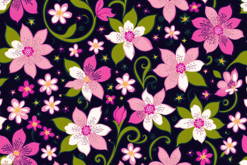 Beautiful Floral pattern. An amazing Floral Pattern Background. Generative AI