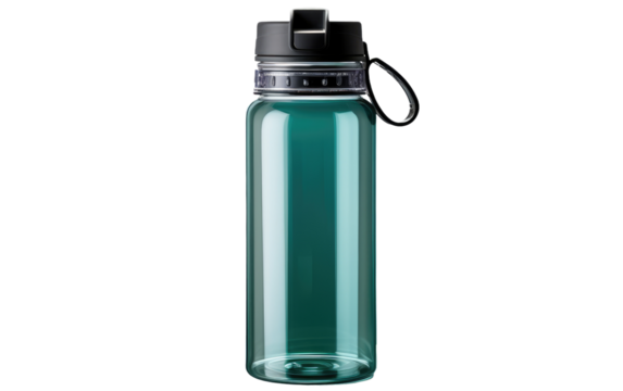 Bottle Essential Durable Plastic Hydration on a White or Clear Surface PNG Transparent Background