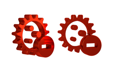 Red Negative virus icon isolated on transparent background. Corona virus 2019-nCoV. Bacteria and germs, cell cancer, microbe, fungi.