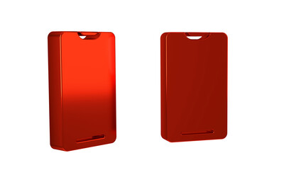 Red Smartphone, mobile phone icon isolated on transparent background.
