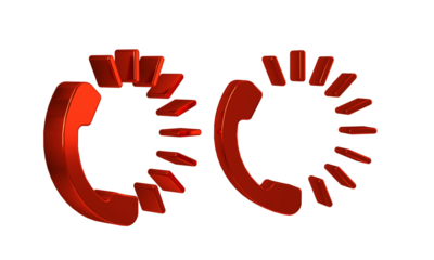 Red Food ordering icon isolated on transparent background. Order by mobile phone. Restaurant food delivery concept.