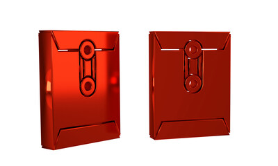 Red Envelope icon isolated on transparent background. Email message letter symbol.