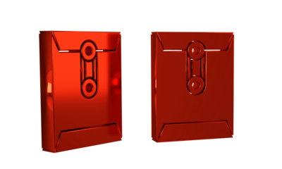 Red Envelope icon isolated on transparent background. Email message letter symbol.