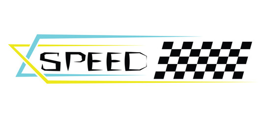 Blue, yellow and black decals. Speed. Decals for cars or motorbikes. Modern, youthful style decals.