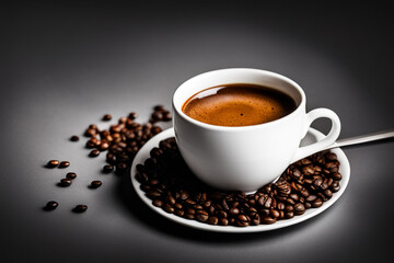 Obraz premium cup of coffee with beans