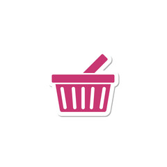 Shopping basket icon isolated on transparent background