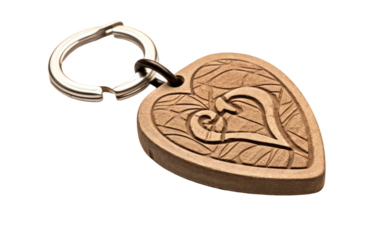 Crafted Personalized Clay Keychain Art on a White or Clear Surface PNG Transparent Background