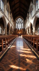 Fototapeta premium A Christian church scene with a specific architectural style, such as Gothic architecture