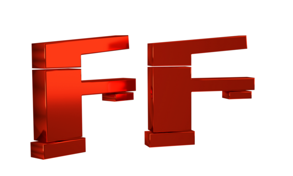 Red Water tap icon isolated on transparent background.