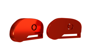 Red Military beret icon isolated on transparent background. Soldiers cap. Army hat. War baret.