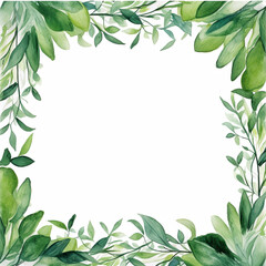 green leaves frame