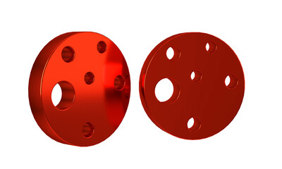 Red Planet Mars icon isolated on transparent background.