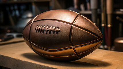 Bronze American Football Rugby Ball