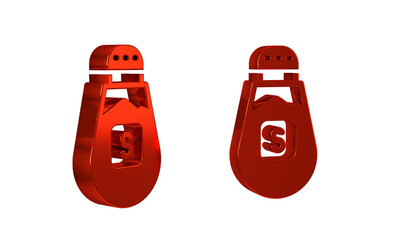 Red Salt icon isolated on transparent background. Cooking spices.