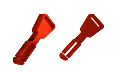 Red Spatula icon isolated on transparent background. Kitchen spatula icon. BBQ spatula sign. Barbecue and grill tool.