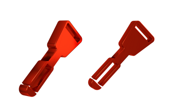 Red Spatula icon isolated on transparent background. Kitchen spatula icon. BBQ spatula sign. Barbecue and grill tool.