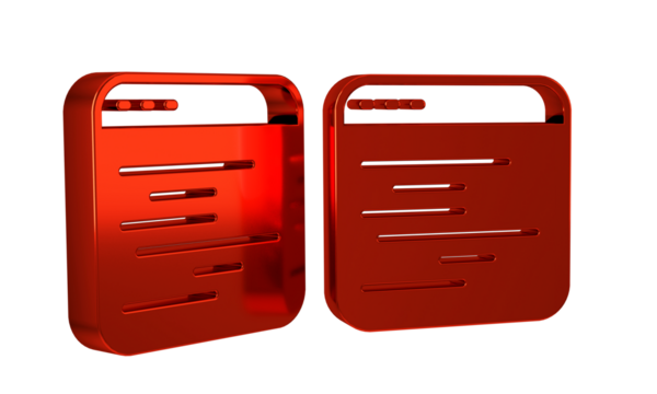 Red Software, web developer programming code icon isolated on transparent background. Javascript computer script random parts of program code.