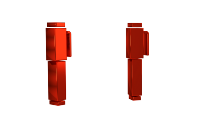 Red Pen icon isolated on transparent background.