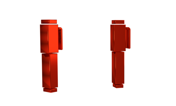 Red Pen icon isolated on transparent background. - Powered by Adobe