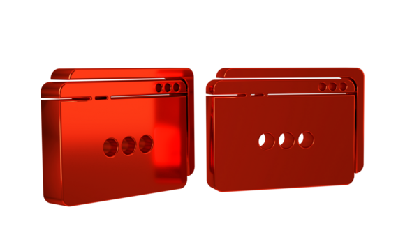 Red Website template icon isolated on transparent background. Internet communication protocol.