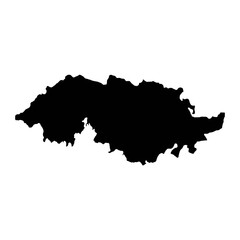 Jalal Abad region map, administrative division of Kyrgyzstan. Vector illustration.