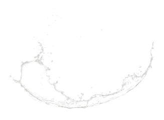 Shape form throw of Water splashes into drop water attack fluttering in air and stop motion freeze...