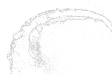 Shape form throw of Water splashes into drop water attack fluttering in air and stop motion freeze...
