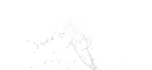 Shape form throw of Water splashes into drop water attack fluttering in air and stop motion freeze...