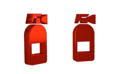 Red Fire extinguisher icon isolated on transparent background.