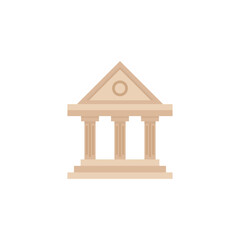 Bank building icon, bank flat icon,
bank building vector illustration