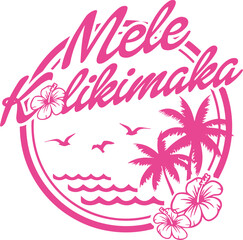 Mele Kalikimaka Svg, Hawaii song, Kalikimaka Svg, Hawaii Christmas, Christmas SVG - obrazy, fototapety, plakaty