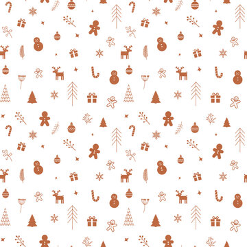 Christmas festive digital pattern a harmonious blend of classic cozy and joyful holiday elements like snowflakes, reindeer, ornaments