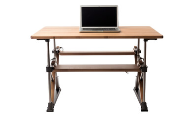 Versatile Foldable Desk Standing Convenience on a White or Clear Surface PNG Transparent Background