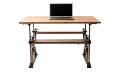 Versatile Foldable Desk Standing Convenience on a White or Clear Surface PNG Transparent Background