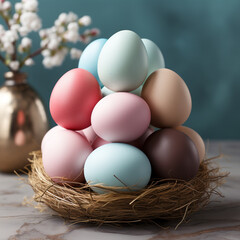 Beautiful matted Easter eggs