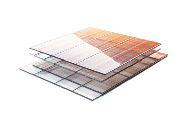 Innovative Transparent Solar Power Tiles on a White or Clear Surface PNG Transparent Background